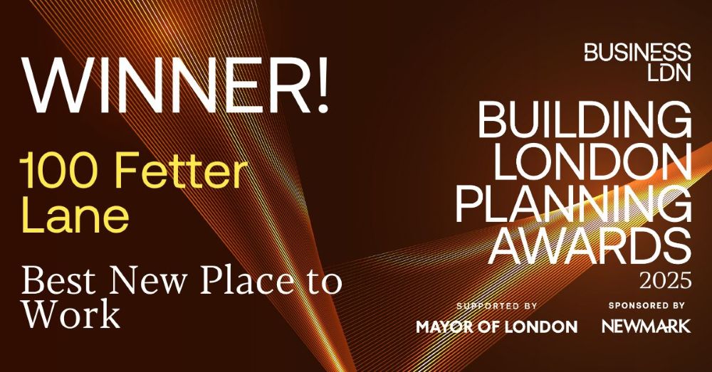 100 Fetter Lane has been named ‘Best New Place to Work’